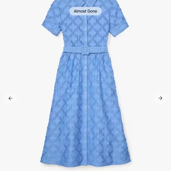 Kate Spade Elegant Blue Lace Midi Dress - Large- NWT